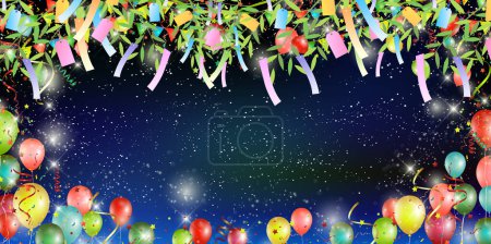 Photo for Tanabata Balloons Decoration Summer Background - Royalty Free Image