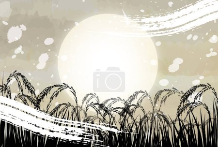 Rice Autumn Countryside Landscape Background