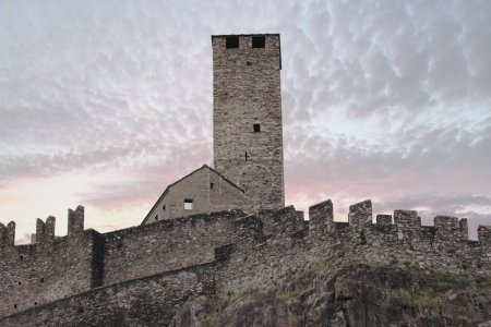 Photo for Ancient medieval Castelgrande fortress in Bellinzona, Switzerland - Royalty Free Image