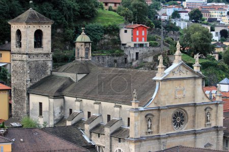 Photo for Switzerland , Bellinzona Main Church Collegiata of SS. Pietro e Stefano - Royalty Free Image