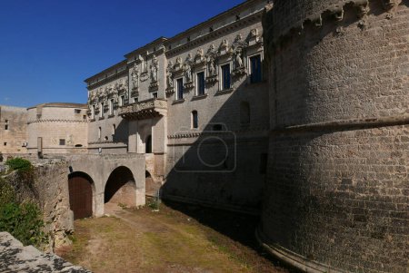Barocke Fassade des Schlosses in Corigliano d Otranto, Apulien, Italien