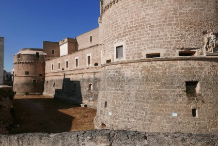 Fortified walls and towers in Corigliano d Otranto, Puglia, Italy