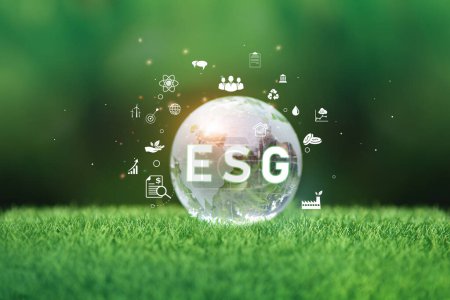 Téléchargez les photos : Concept ESG d'environnement, de social et de gouvernance. Technologie Environnement, Organisation Développement durable Environnement. - en image libre de droit