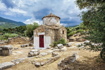 Early Christian Basilica of Aigosthena - Church of the Virgin Mary or Saint Anne, Attica, Greece.