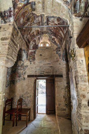 Photo for Moni Grivitsanis old Orthodox Church in Messenia - Greece. It is a monastery founded in the late 12th - early 13th century. The monastery was surrounded by a wall to protect it from enemy attacks. - Royalty Free Image