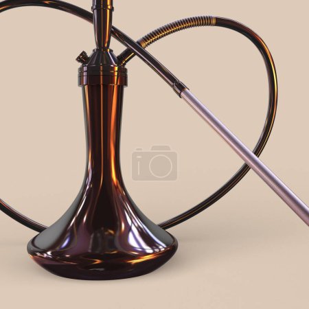 Photo for Hookah 3D Model with transparent flask - Royalty Free Image