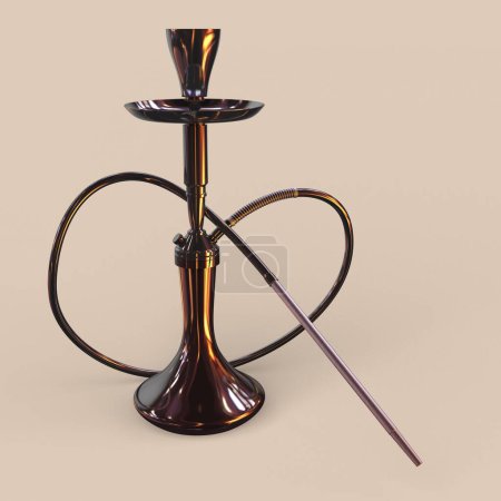 Photo for Hookah 3D Model with transparent flask - Royalty Free Image