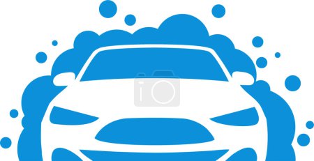 Ilustración de Imagen vectorial estilizada de un lavado de autos - Imagen libre de derechos