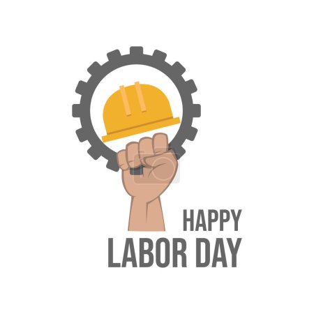 Photo for Happy labor day background. Labor Day celebration banner with text - Labor Day. Vector illustratio - Royalty Free Image