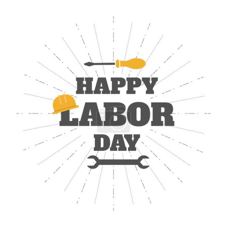 Photo for Happy labor day background. Labor Day celebration banner with text - Labor Day. Vector illustration - Royalty Free Image