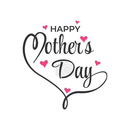 Photo for Happy mothers day typography vector illustration. Happy mothers day modern calligraphy background vector imag - Royalty Free Image