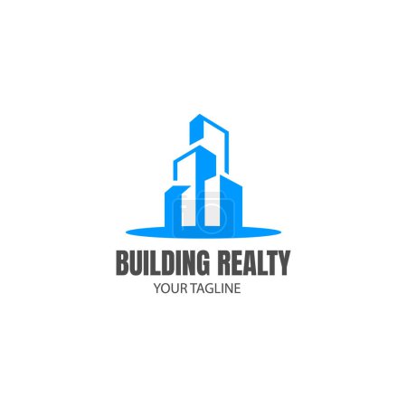 Photo for Building logo vector illustration design,real estate logo template, logo symbol icon. Building - logo concept vector image - Royalty Free Image