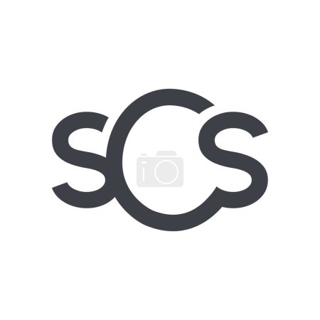 Photo for SCS letter original monogram logo design. SCS Initial Logo Design Vector Illustration isolated on a white background - Royalty Free Image