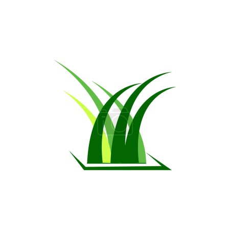 Photo for Lawn logo vector icon illustration of lawn care landscape grass and leaf concept logo design template - Royalty Free Image