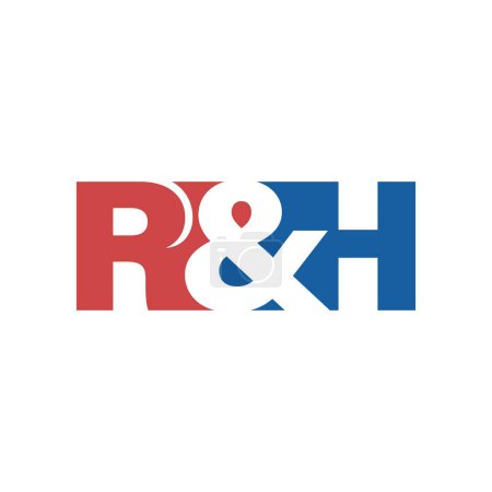 Photo for R&H Initial logo. Ampersand monogram logo. R&H Initial logo. Ornament ampersand monogram company logo - Royalty Free Image