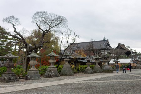 Photo for Nagano, Japan. The grounds of Zenko-ji, a Japanese Buddhist temple - Royalty Free Image
