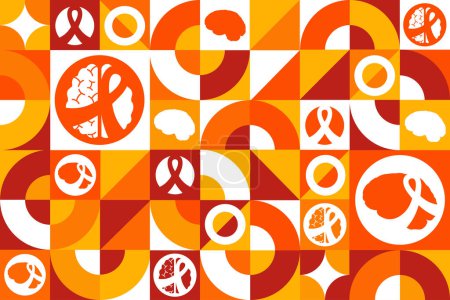 Illustration for World Multiple Sclerosis Day. May 30. Seamless geometric pattern. Template for background, banner, card, poster. Vector EPS10 illustration - Royalty Free Image
