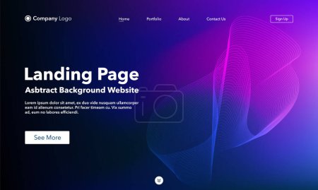 Illustration for Landing Page. Asbtract background website. Template for websites, or apps. Modern design. Abstract vector style. - Royalty Free Image