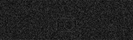 Illustration for Binary code black and white background with two binary digits, 0 and 1 isolated on black background. Algorithm Binary Data Code, Decryption and Encoding. Security protection. Vector illustration - Royalty Free Image