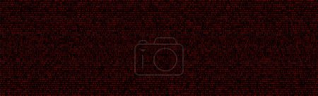 Illustration for Binary code red background with two binary digits, 0 and 1 isolated on black background. Algorithm Binary Data Code, Decryption and Encoding. Security protection. Vector illustration - Royalty Free Image