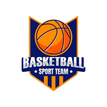 Basketball club logo badge vector image. Basketball Club Logo Template Creator for Sports Team Vector