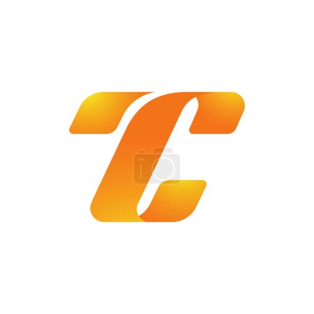 Initial letter tc logo design template linked vector image. TC logo initial letter design template vector illustration