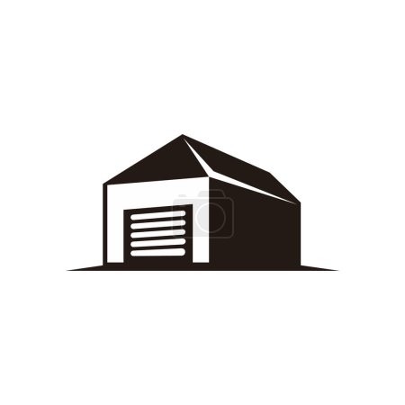 Self Storage Logo Design-Vorlage. Sichere Lagerung Garage Vektor Abbildung.