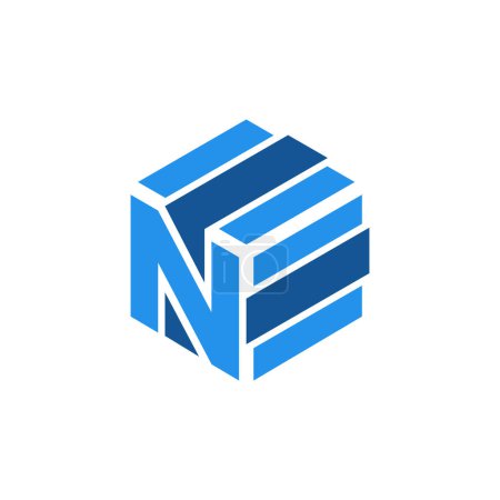 Initial letter N Self storage logo design template. Safe storage garage vector illustration