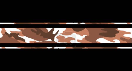 Illustration for Camouflage pattern illustration in stripes. Editable vector art. - Royalty Free Image