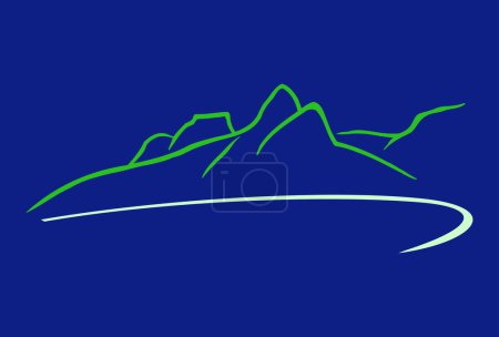 Ilustración de Ilustración vectorial de la representación gráfica del punto turístico de la ciudad de Río de Janeiro, Brasil, en los tiempos actuales. - Imagen libre de derechos