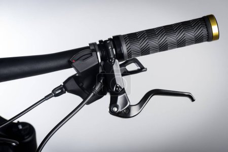 Photo for Closeup the grip and brake lever of the moutain bike. - Royalty Free Image