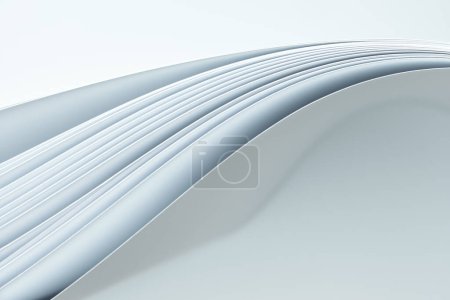 Photo for Several curved sheets of paper on a white background - Royalty Free Image
