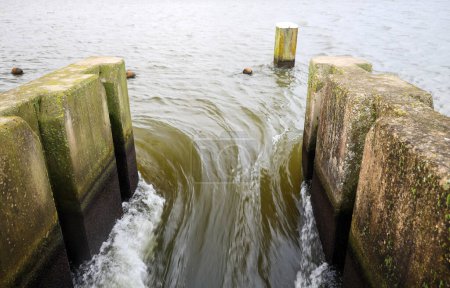 Photo for Water storage to prevent flooding in the Eendragtspolder where 4 million cubic meter water can be stored to prevent high water in Rotterdam, the Netherlands - Royalty Free Image