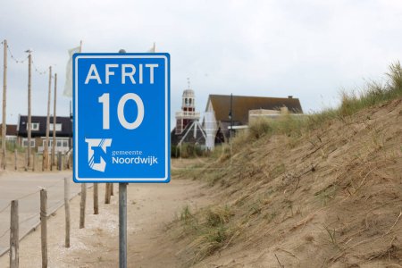 Photo for Dune junction at the North Sea coast of Noordwijk in the Netherlands - Royalty Free Image
