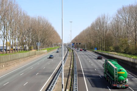 Photo for Highway A20 between Gouda and Rotterdam at Nieuwerkerk aan den IJssel in the Netherlands - Royalty Free Image