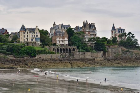 Dinard; France - july 30 2023 : the sea front