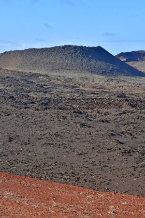 Lanzarote, Canary Islands - march 15 2024 : the picturesque Los Volcanes road