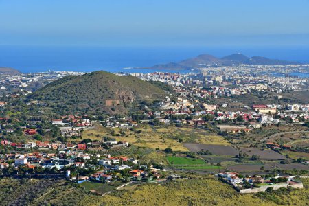 Las Palmas, Gran Canaria, Canary Islands - march 15 2024 : the landscape view from the Bandama Crater
