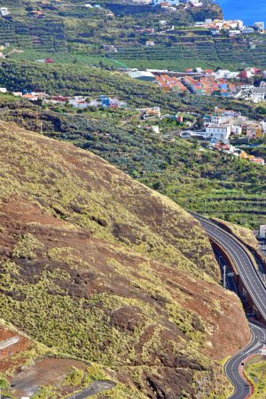 La Palma, Canary Islands - march 15 2024 : the landscape view from the Mirador de la Conception