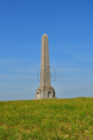 Escalles; France - may 10 2024 : the Dover Patrol memorial in the Cap Blanc Nez
