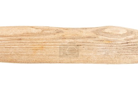 Partie de bois flotté isolée sur fond blanc.