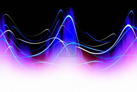 Foto de Ilustración conceptual de fluctuaciones cuánticas. En física cuántica, las fluctuaciones cuánticas se describen como cambios temporales en la cantidad de energía en un punto del espacio, según lo dictado por el principio de incertidumbre de Heisenberg.. - Imagen libre de derechos