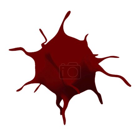 Foto de Ilustración de una plaqueta activada, o trombocitos. Las plaquetas son fragmentos de glóbulos blancos que, en circunstancias normales, son pequeños y biconavulares en forma. - Imagen libre de derechos