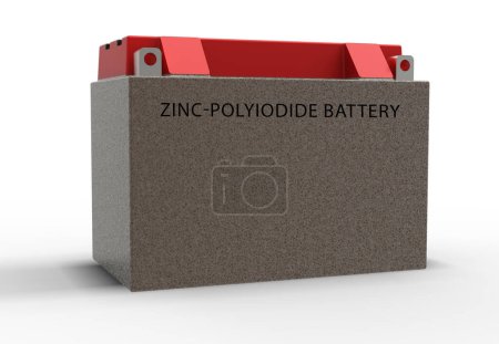 Photo for Zinc-nickel-cobalt (ZnNiCo) battery. ZnNiCo batteries are a type of rechargeable battery used in electric vehicles and hybrid-electric vehicles. They have a high energy density and long lifespan. - Royalty Free Image