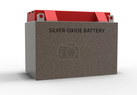 Foto de Batería de óxido de plata. Una batería de óxido de plata es una batería primaria comúnmente utilizada en dispositivos electrónicos pequeños como relojes, calculadoras y audífonos. Tiene una alta densidad de energía y una larga vida útil. - Imagen libre de derechos