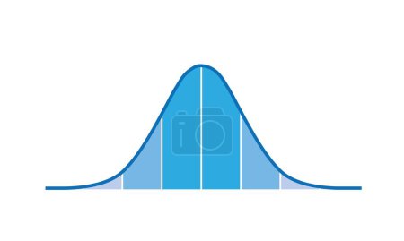 Foto de Diseño matemático de la distribución gaussiana, ilustración. - Imagen libre de derechos