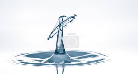 Photo for Splash at the collision of two drops of water. - Royalty Free Image