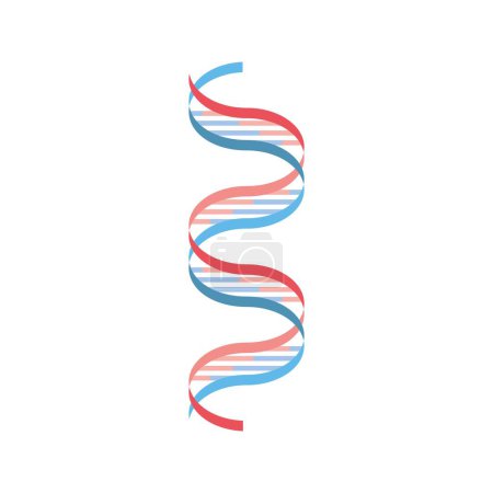 Photo for Scientific designing of DNA molecule, illustration. - Royalty Free Image