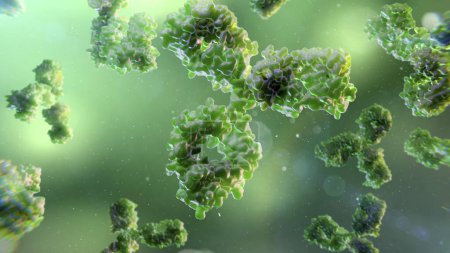 Téléchargez les photos : Illustration de technologies d'anticorps, basées sur la structure 3D de l'immunoglobuline humaine G1 (IGG1). - en image libre de droit