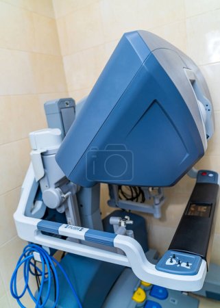 Scientistic modern healthcare technology. Modern robotic hospital equipment.
